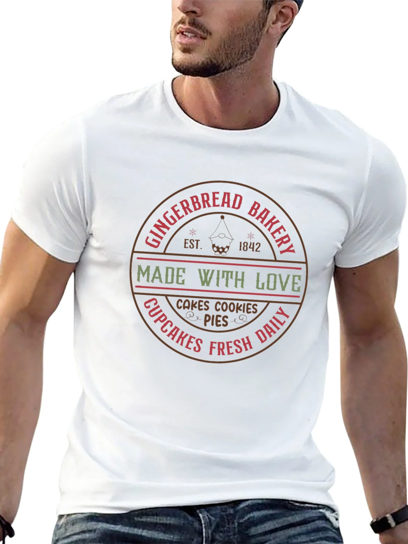 Gingerbread Bakery T-Shirt - Made With Love