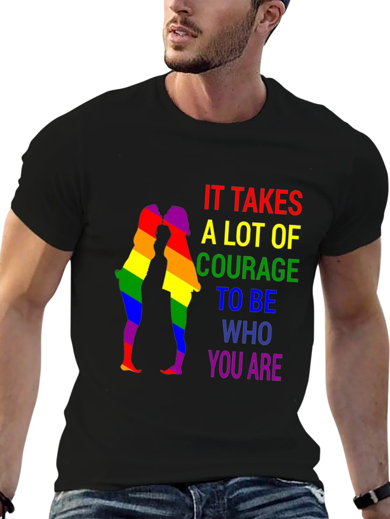 LGBTQ+ Pride T-Shirt - Courage to Be You