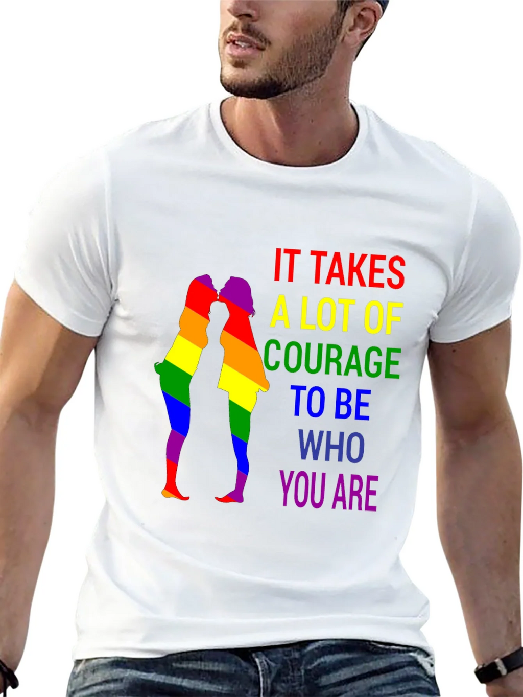 LGBTQ+ Pride T-Shirt - Courage to Be You