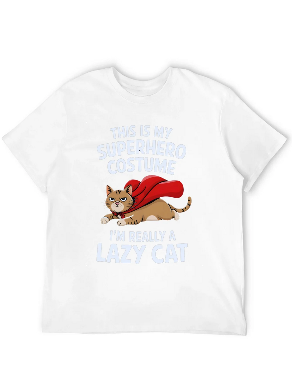 Superhero Lazy Cat Graphic Tee