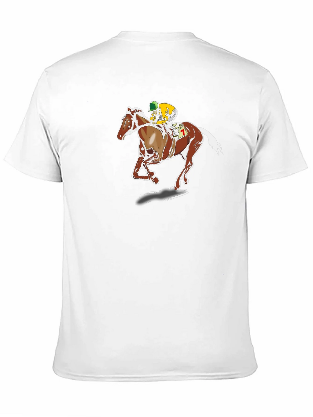 Horse Racing Graphic Tee - Black Cotton T-Shirt