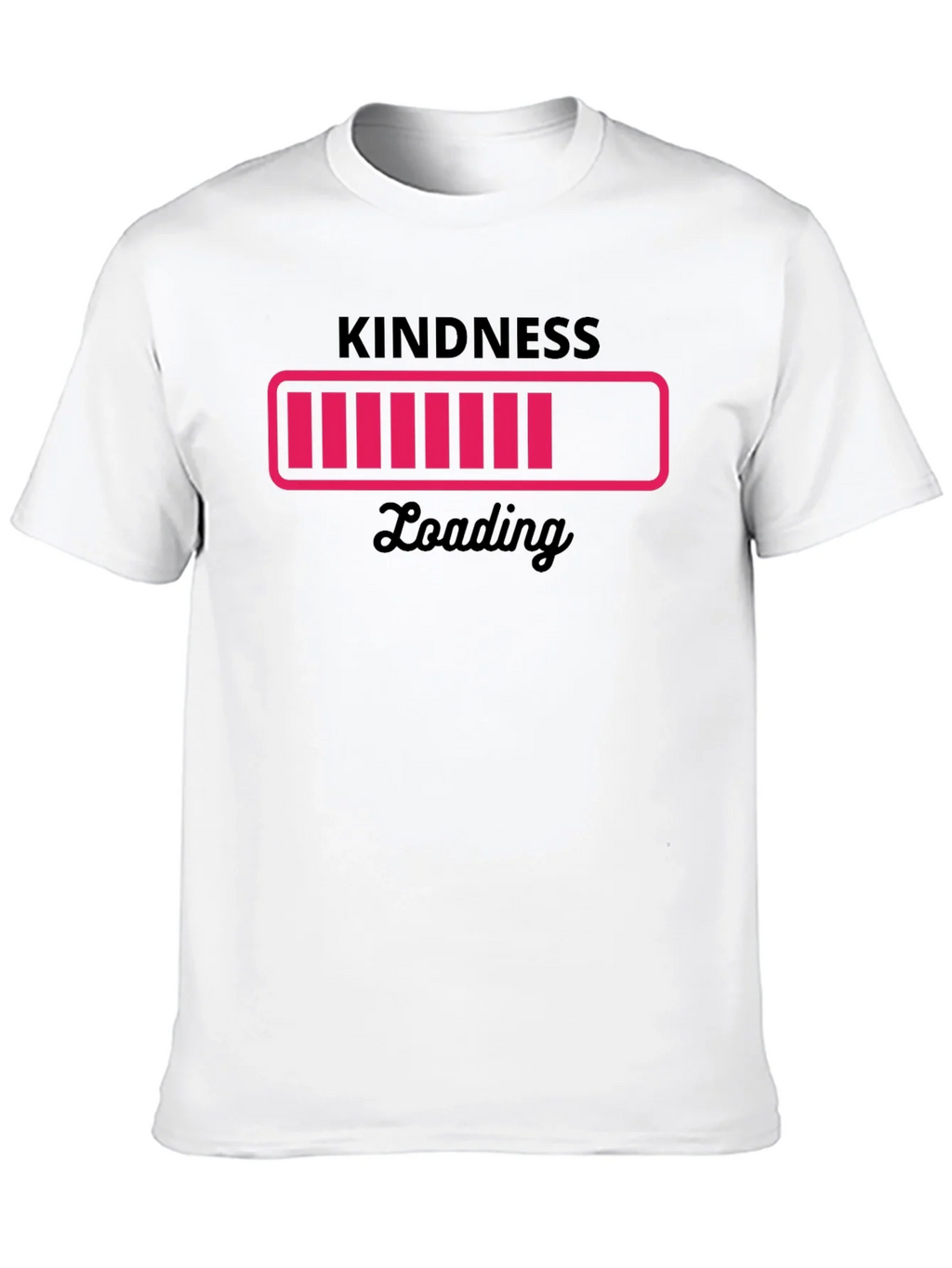 Kindness Loading Black Graphic Tee - Trendy Unisex T-Shirt