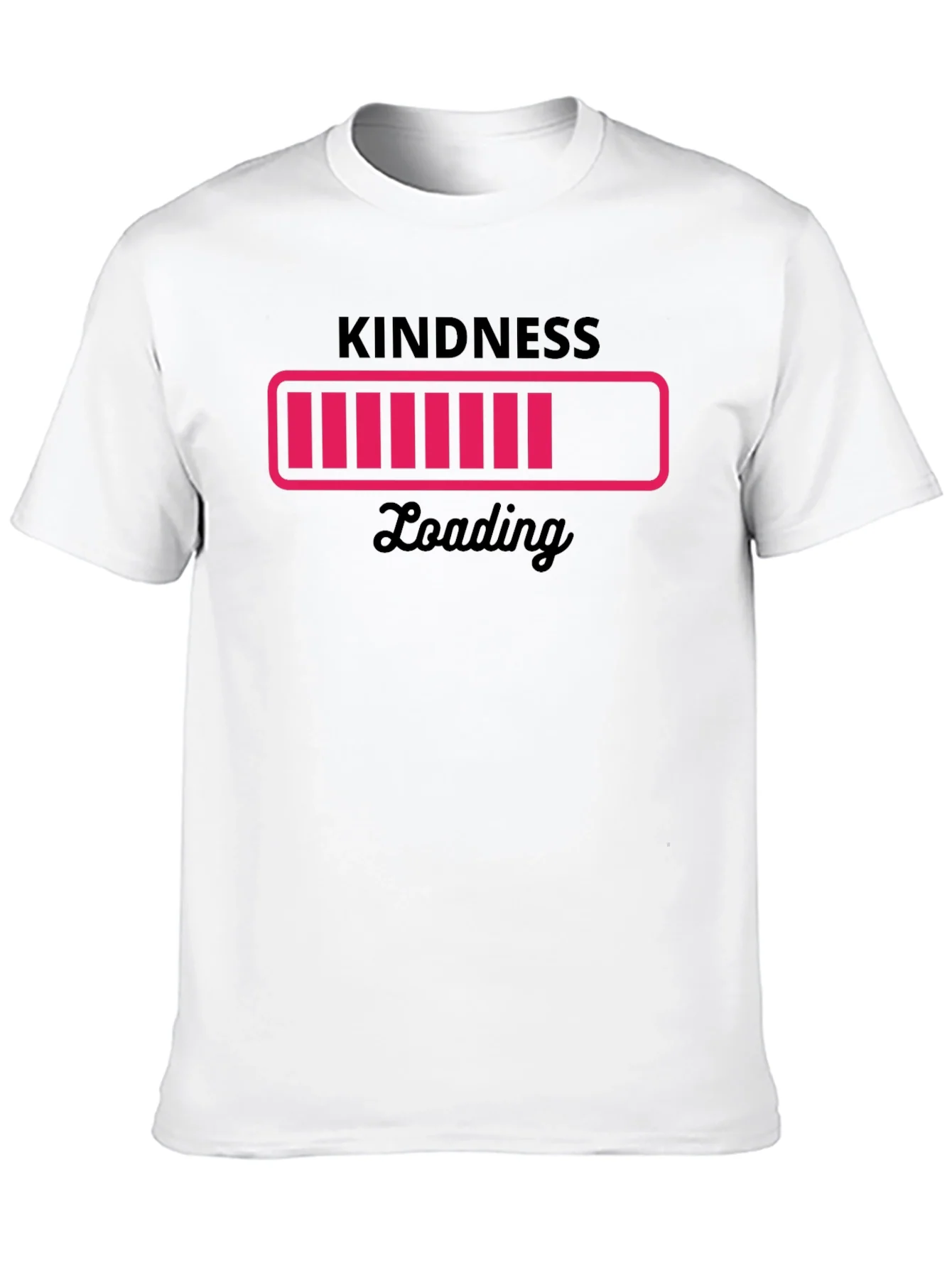 Kindness Loading Black Graphic Tee - Trendy Unisex T-Shirt