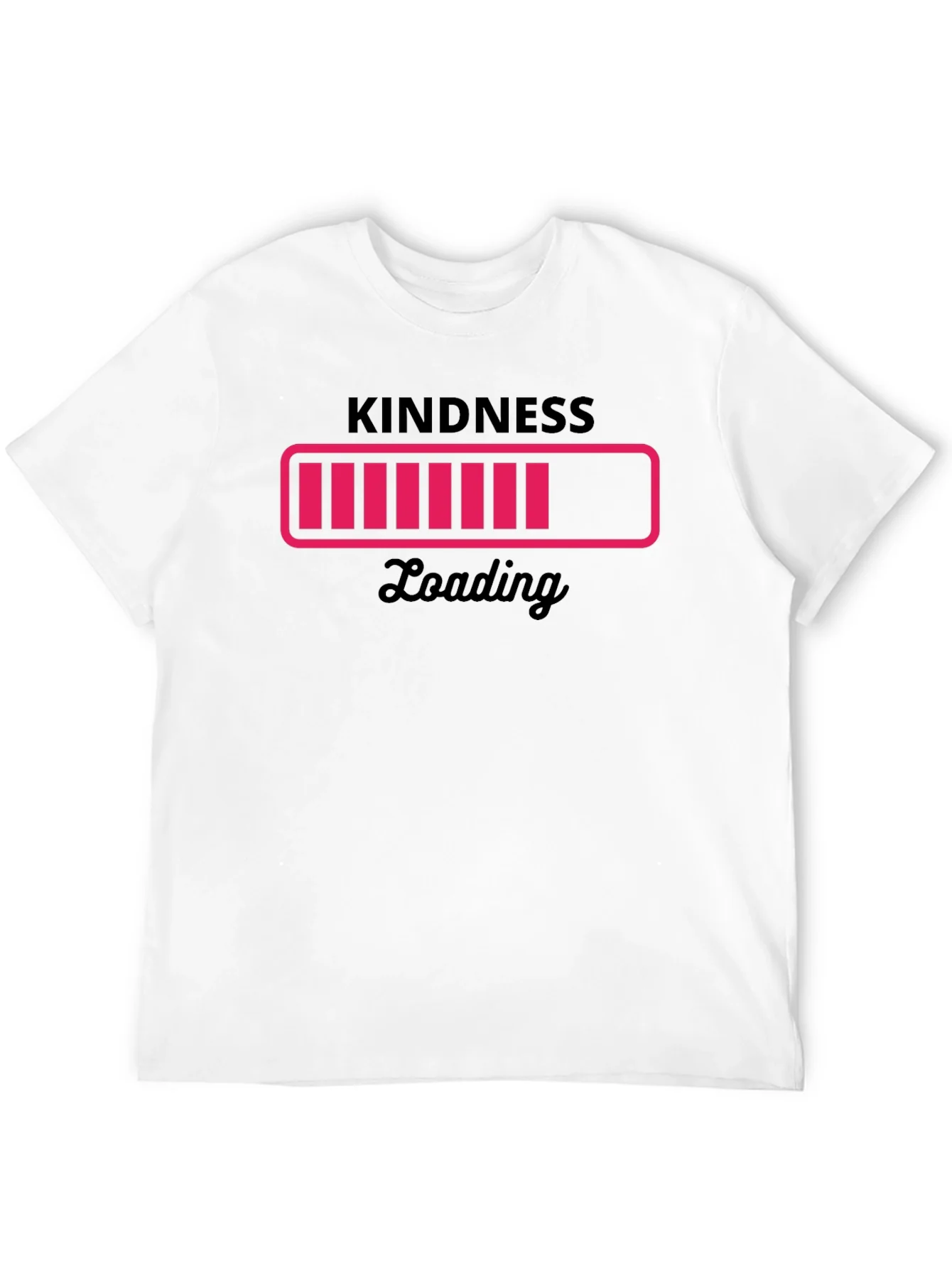 Kindness Loading Black Graphic Tee - Trendy Unisex T-Shirt