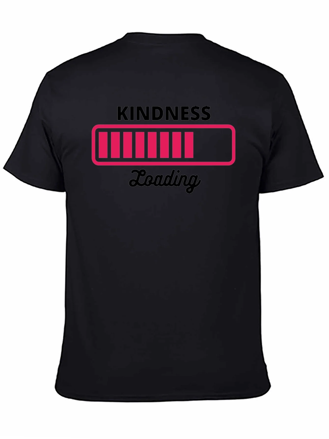 Kindness Loading Black Graphic Tee - Trendy Unisex T-Shirt