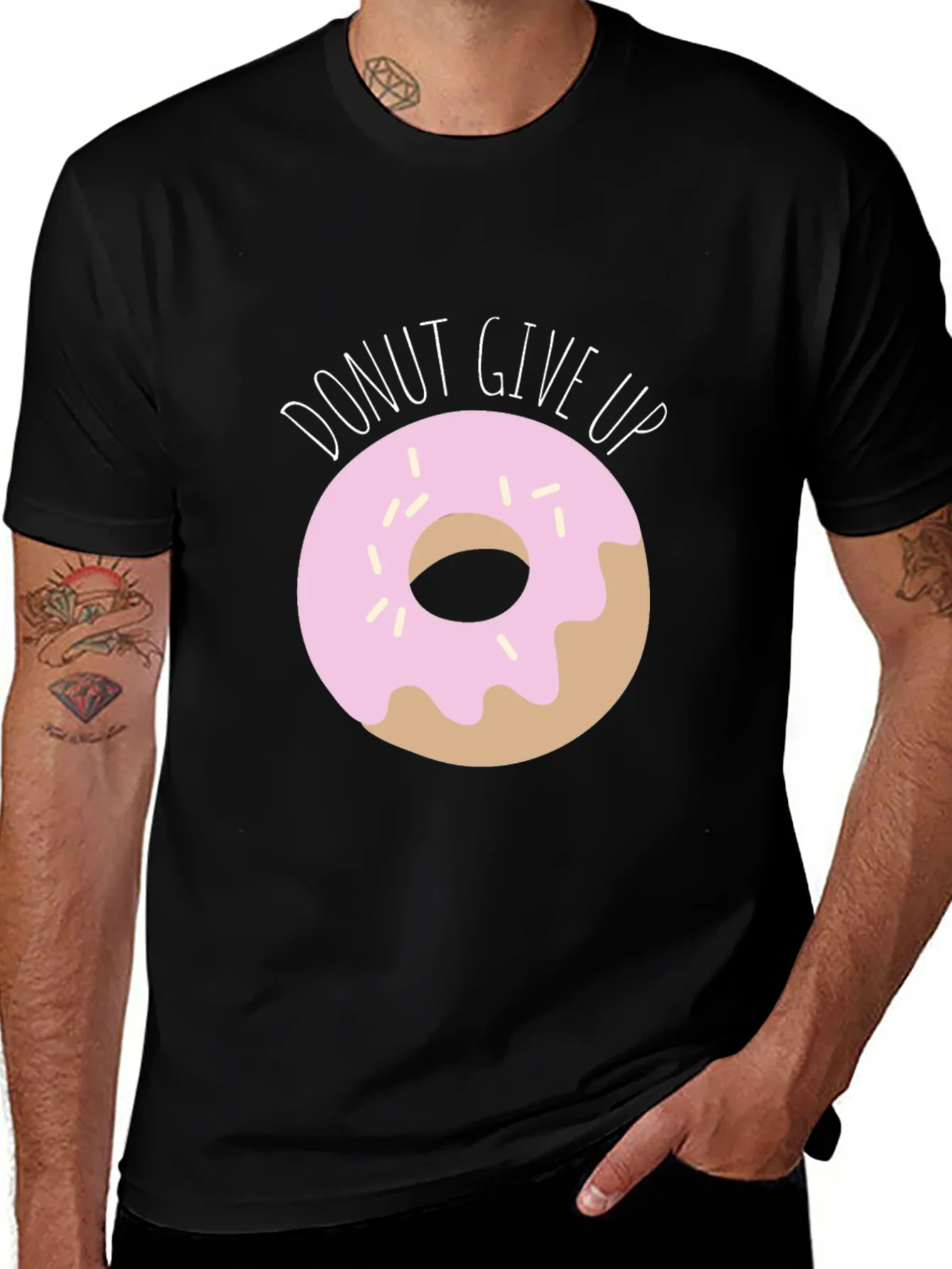 Donut Give Up Graphic T-Shirt