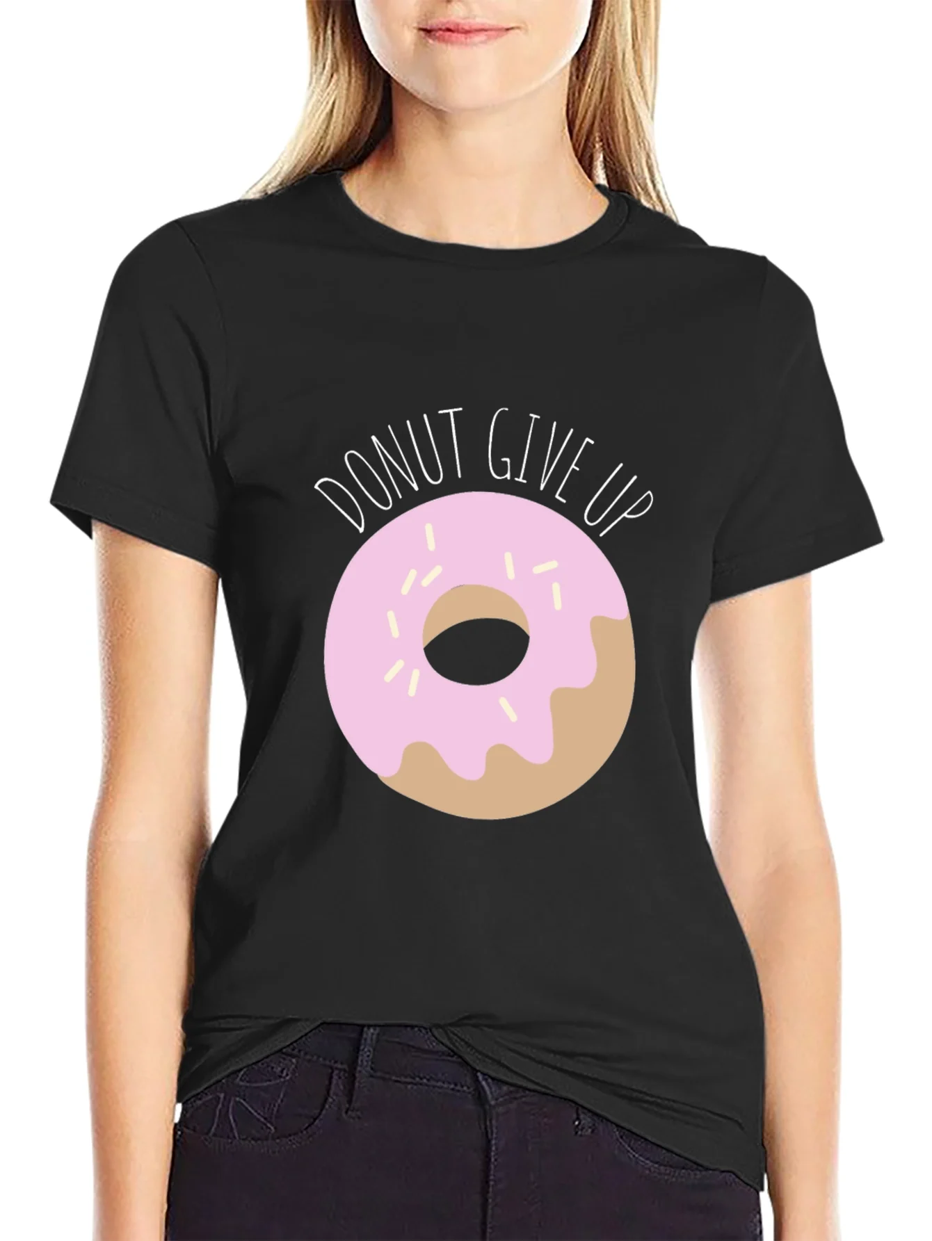 Donut Give Up Graphic T-Shirt