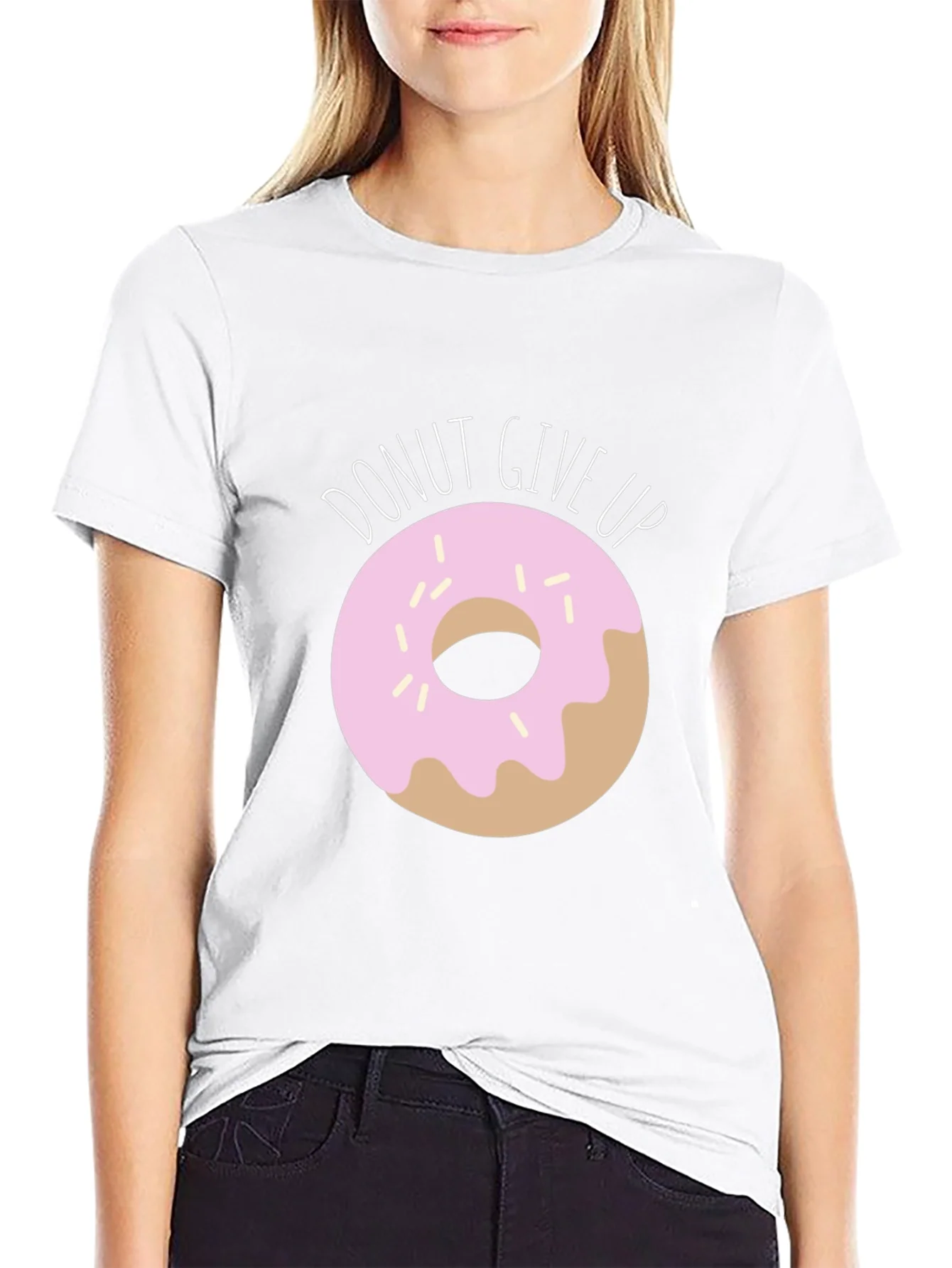 Donut Give Up Graphic T-Shirt